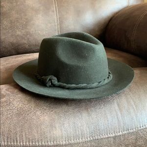 Forever 21 Wide Brim Forest Green Hat